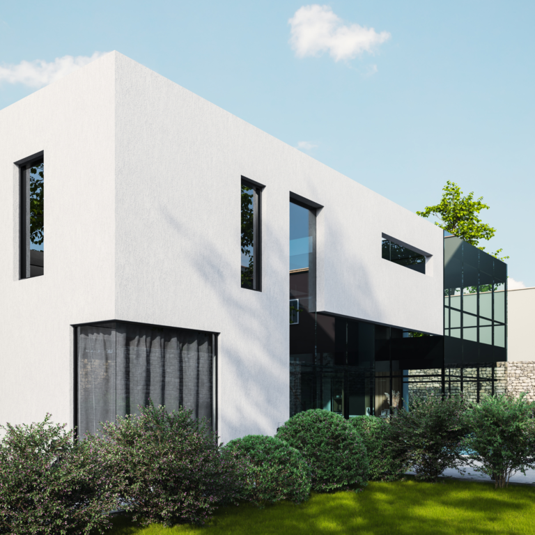 Maçonnerie construction villa moderne