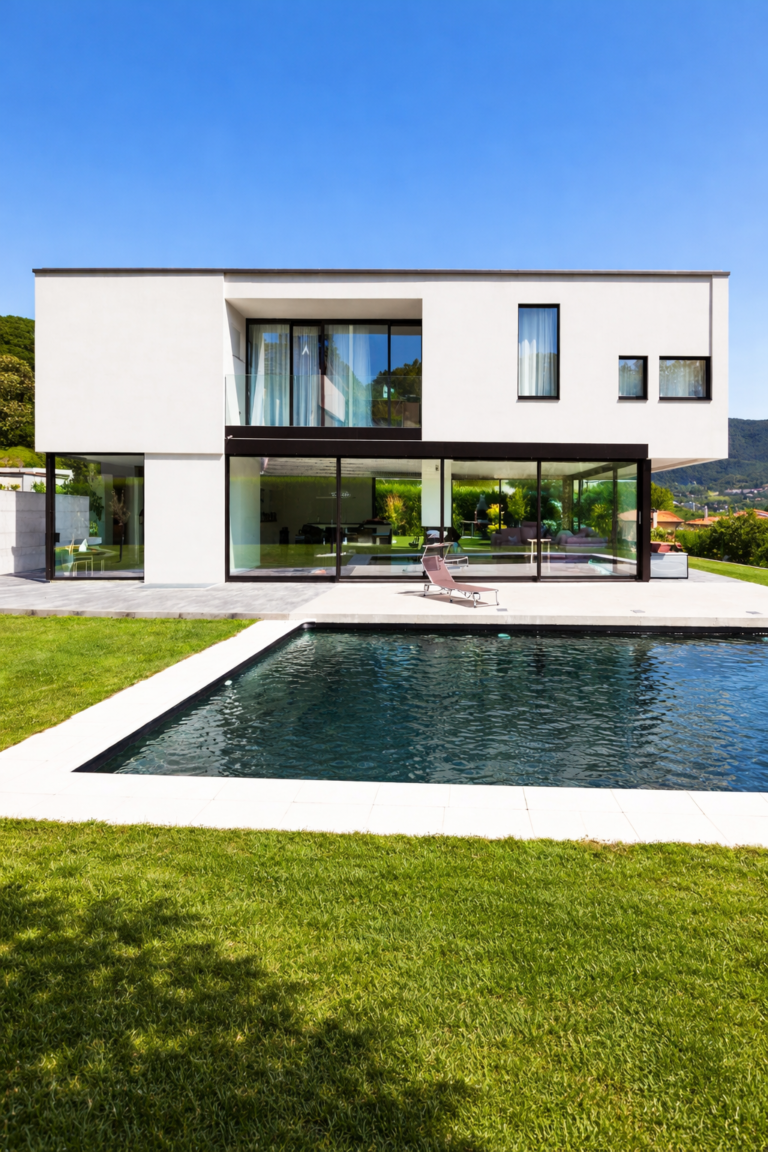 Maçonnerie villa piscine